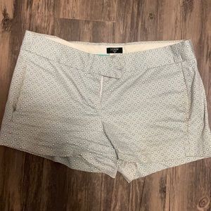 J Crew blue and white striped shorts